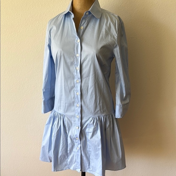 the Shirt by Rochelle Behrens Sz XS shirt dress Light Blue Button-Down NWT - Picture 5 of 9